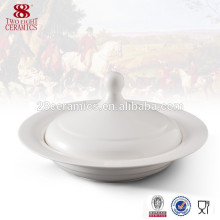 Wholesale vaisselle Porcelaine blanche soupière en céramique avec couvercle